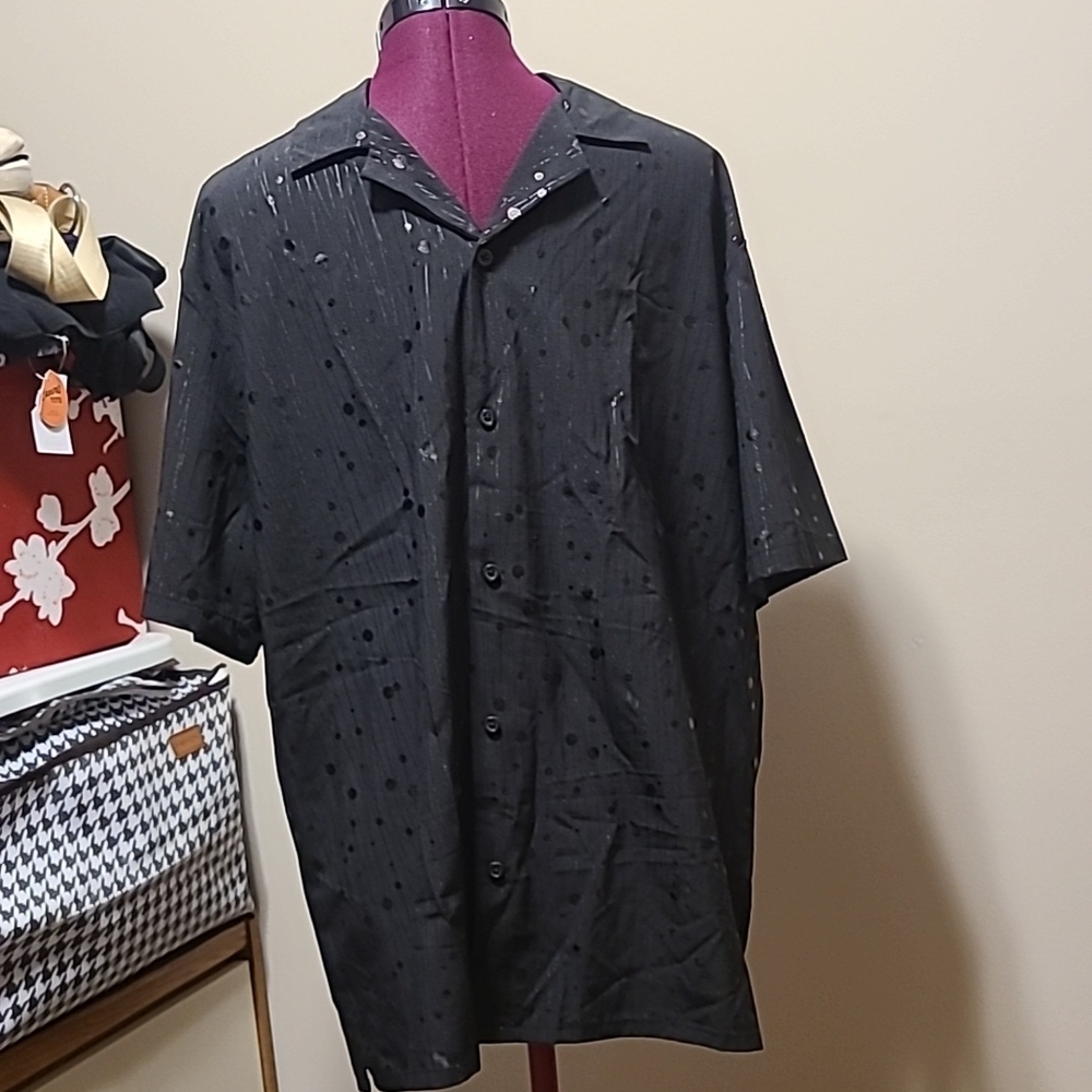 Black Casual Button Down Shirt
